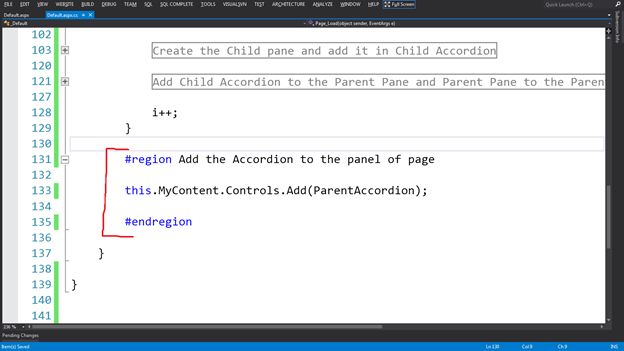Add the Parent Accordion